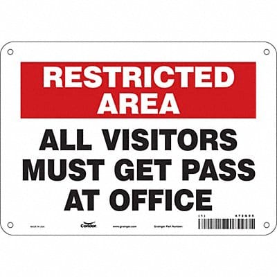 Safety Sign 7 in x 10 in Vinyl