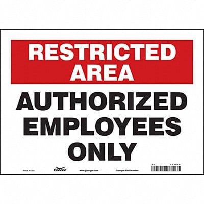 J7024 Safety Sign 10 inx14 in Vinyl