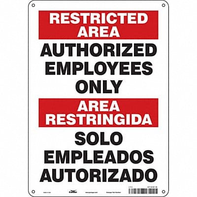Safety Sign 14 inx10 in Polyethylene