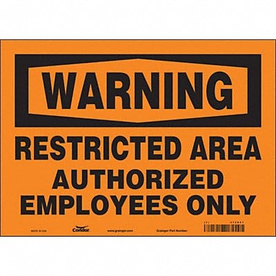 J7957 Safety Sign 10 inx14 in Vinyl
