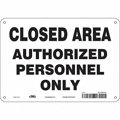Safety Sign 7 in x 10 in Aluminum