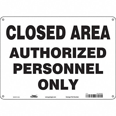 Safety Sign 10 inx14 in Polyethylene