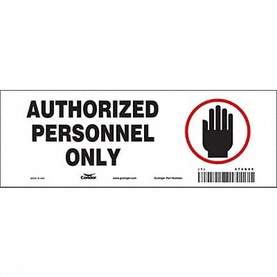 Safety Sign 3.5in x 10in Vinyl PK10