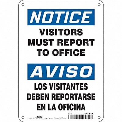Safety Sign 10 in x 7 in Aluminum