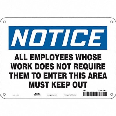 Safety Sign 7 in x 10 in Aluminum