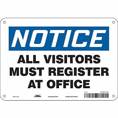 Safety Sign 7 in x 10 in Polyethylene