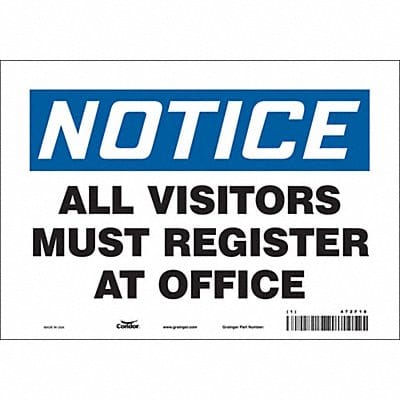 Safety Sign 7 in x 10 in Vinyl