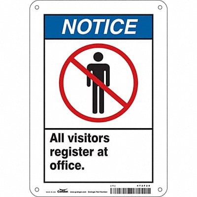 Safety Sign 10 in x 7 in Aluminum