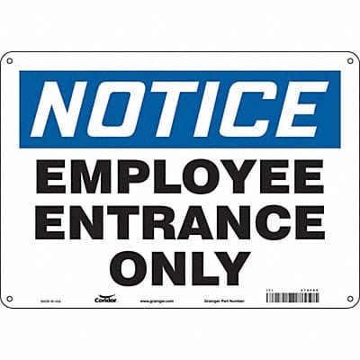 Safety Sign 10 inx14 in Polyethylene