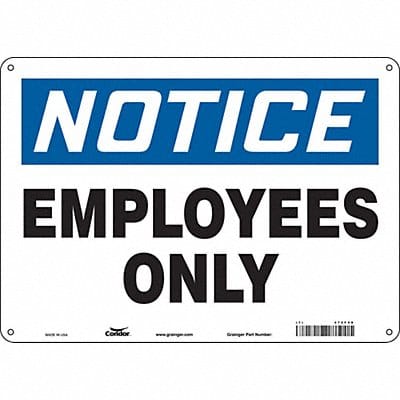 J6993 Safety Sign 10 inx14 in Aluminum