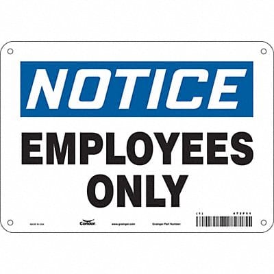 J6993 Safety Sign 7 inx10 in Polyethylene