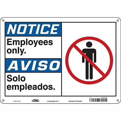 Safety Sign 10 in x 14 in Polyethylene