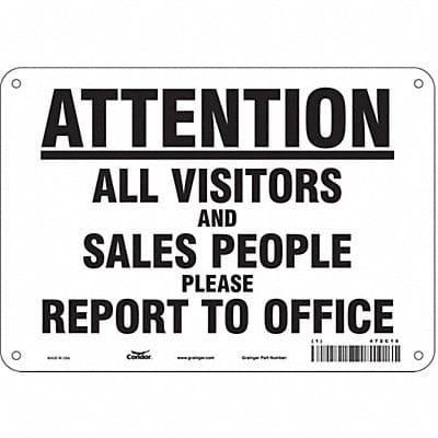 Safety Sign 7 in x 10 in Aluminum