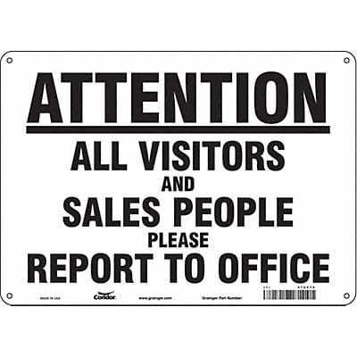 Safety Sign 10 in x 14 in Aluminum