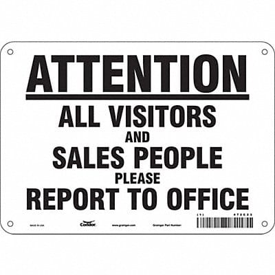 Safety Sign 7 in x 10 in Polyethylene