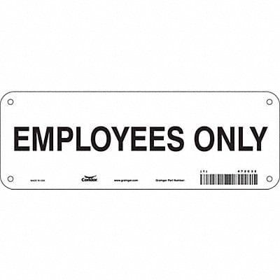 Safety Sign 3.5in x 10in Polyethylene