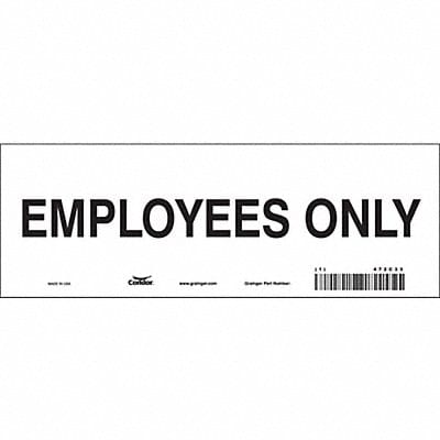 Safety Sign 3.5in x 10in Vinyl