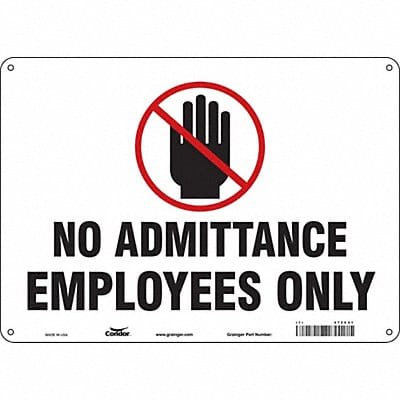 Safety Sign 10 inx14 in Aluminum