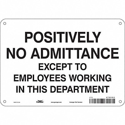 Safety Sign 7 in x 10 in Aluminum