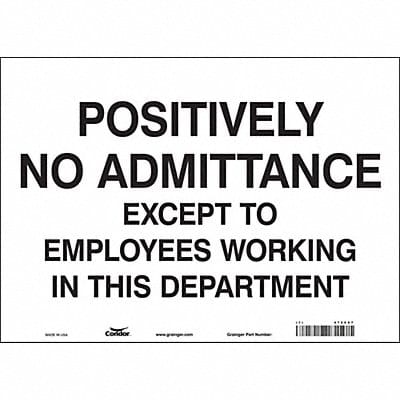 Safety Sign 10 in x 14 in Vinyl
