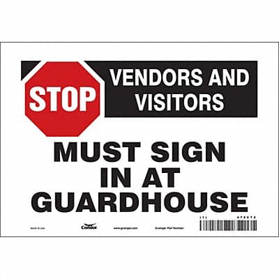Safety Sign 7 in x 10 in Vinyl