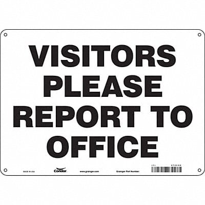 Safety Sign 10 in x 14 in Aluminum