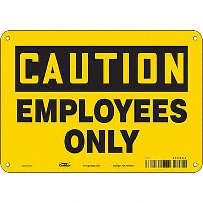 Safety Sign 7 in x 10 in Aluminum