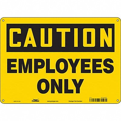 Safety Sign 10 inx14 in Polyethylene