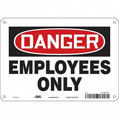 Safety Sign 7 in x 10 in Aluminum