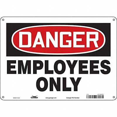 Safety Sign 10 in x 14 in Polyethylene