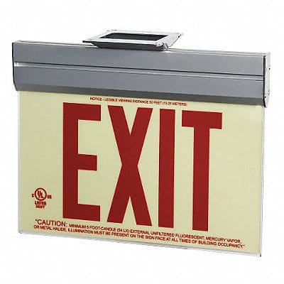 Exit Sign 7 1/2 in x 13 in Plastic