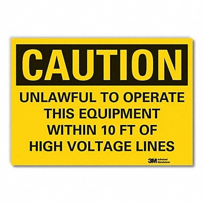 K3081 High Voltage Caution Rflct Lbl 10x14in