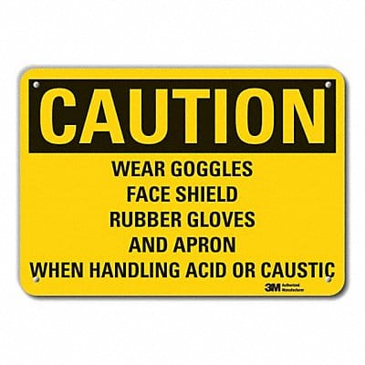 Rflctv Eye Hand Caut Sign 10x14in Alum