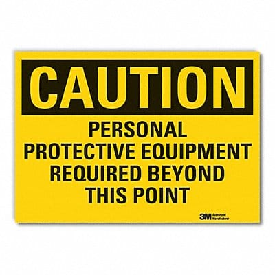 Ppe Caution Rflctv Label 5inx7in