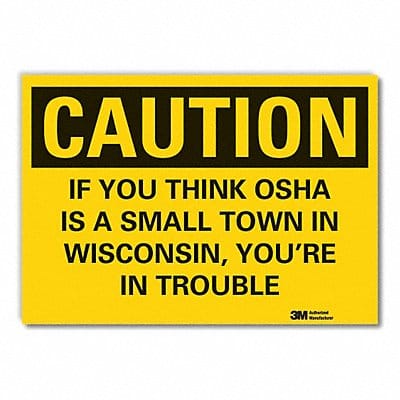 Humor Caution Rflctv Label 3 1/2x5in