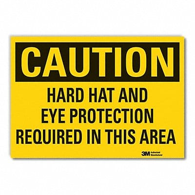 Head  Eye Caution Rflct Lbl 10inx14in