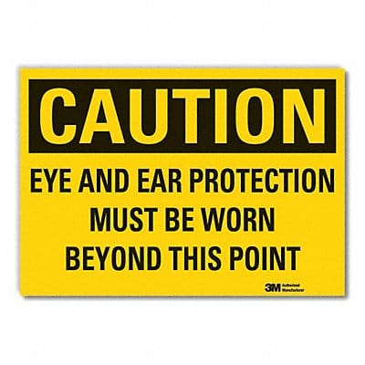 Eye Ear Caution Rflct Label 3.5inx5in