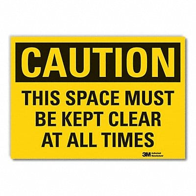Keep Clear Caution Rflctv Label 5x7in