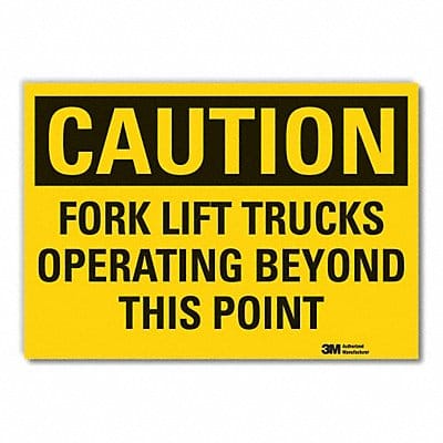 Lift Truck Trfc Caution RflctvLbl 7x10in