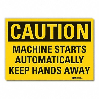 Keep Hands Clear Caut RflctvLbl 3.5x5in