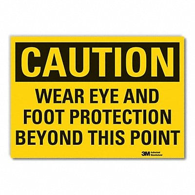 Eye Caution Rflct Label 3.5in x 5in