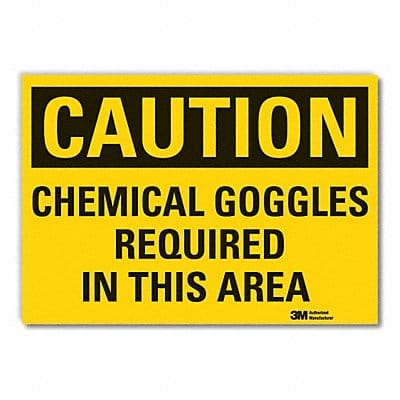 Eye Caution Rflct Label 10 in x 14 in