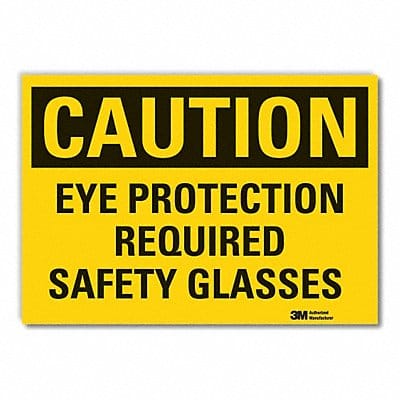 Eye Caution Rflct Label 10 in x 14 in