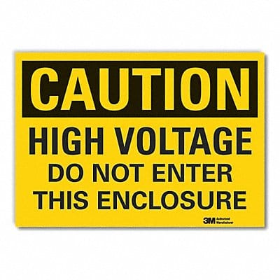 High Voltage Caution Rflctv Label 7x10in