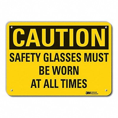 Rflct Eye Caution Sign 7x10in Aluminum