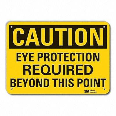 Caution Sign 7 in x 10 in Aluminum