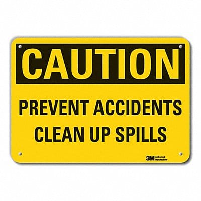 Caution Sign 7 in x 10 in Aluminum