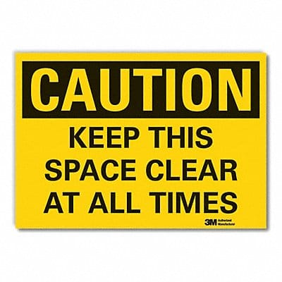 Keep Clear Caution Rflctive Label 5x7in