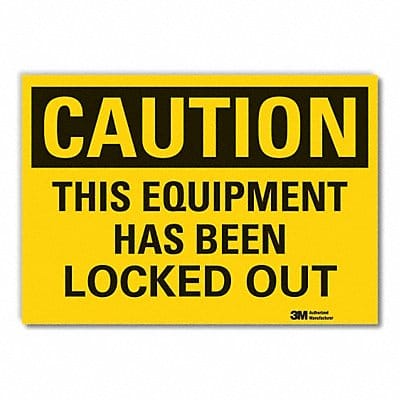 Lockout Tagout Caut Rflct Lbl 3.5x5in