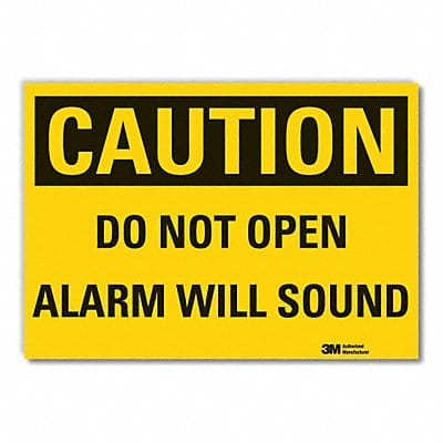Door Instructn Caution Rflct Labl 7x10in